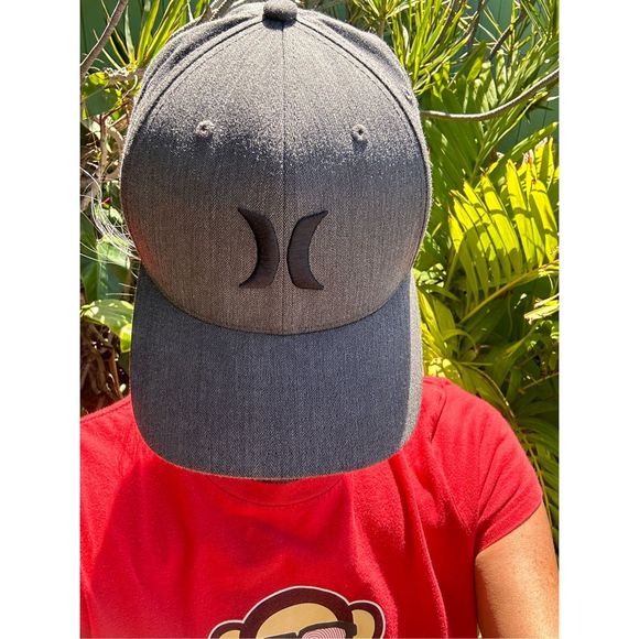 ❌Sold MEN’S or Women’s HURLEY GREY STRETCH Baseball Cap HAT SZ L/XL - Picture 4 of 6